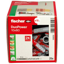 Pin Fischer DuoPower, 80 mm x 10 mm, 25