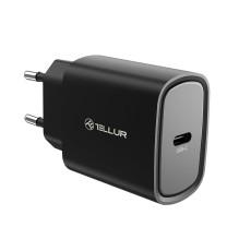 Tellur 20W USB-C PD sieninis įkroviklis juodas
