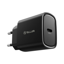 Tellur 20W USB-C PD sieninis įkroviklis juodas