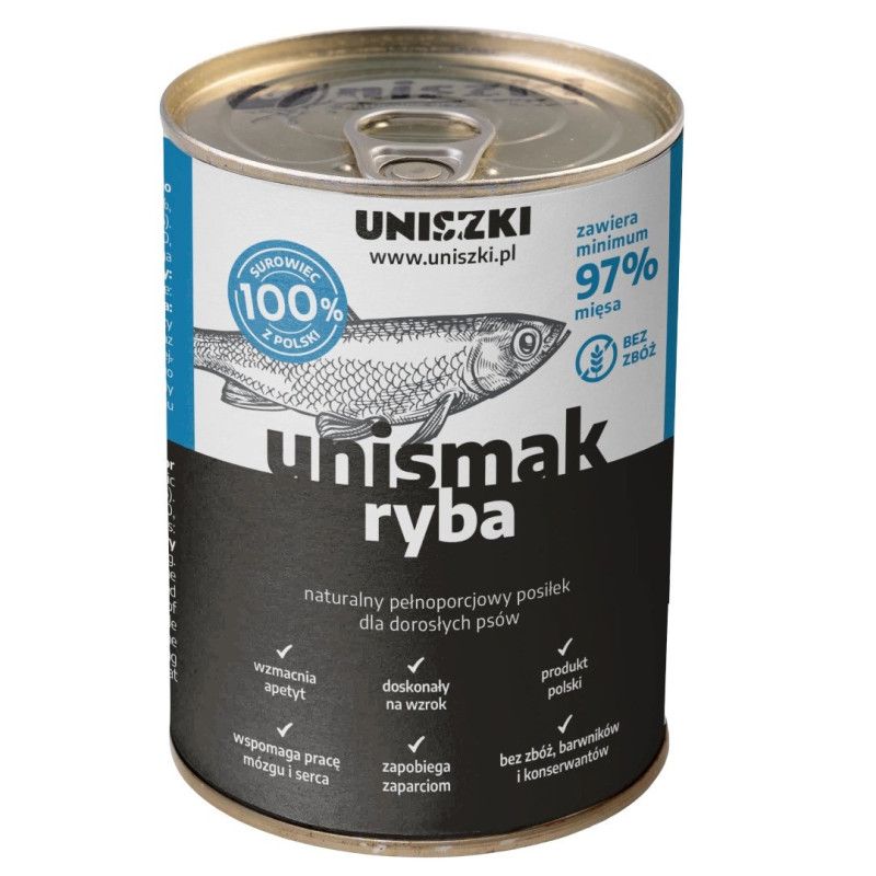 UNISZKI UNIsmak Žuvies - šlapias šunų ėdalas - 400 g