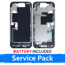 Ekrano rėmas / Vidinis korpusas skirtas Apple iPhone 16 Pro Max korpusas + baterija / Black Titanium / (Service Pack)