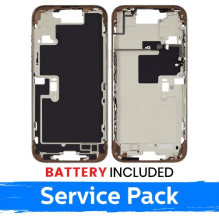Ekrano rėmas / Vidinis korpusas skirtas Apple iPhone 16 Pro Max korpusas + baterija / Desert Titanium / (Service Pack)