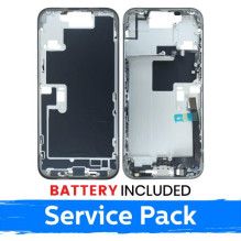 Ekrano rėmas / Vidinis korpusas skirtas Apple iPhone 16 Pro Max korpusas + baterija / Natural Titanium / (Service Pack)