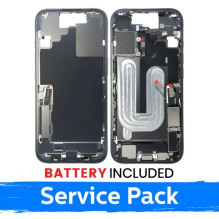 Ekrano rėmas / Vidinis korpusas skirtas Apple iPhone 17 korpusas + baterija / Black / (Service Pack)