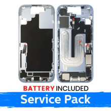Ekrano rėmas / Vidinis korpusas skirtas Apple iPhone 17 korpusas + baterija / Mist Blue / (Service Pack)