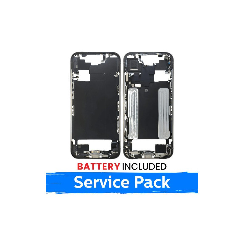 Ekrano rėmas / Vidinis korpusas skirtas Apple iPhone Air korpusas + baterija / Cloud White / (Service Pack)
