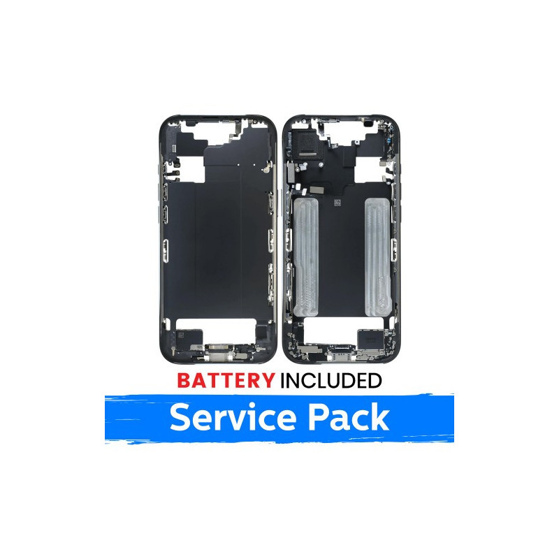 Ekrano rėmas / Vidinis korpusas skirtas Apple iPhone Air korpusas + baterija / Space Black / (Service Pack)