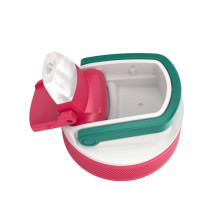 Kids Water Bottle - Kambukka Lagoon 400ml Lockable Lid With Straw Blue Flamingo
