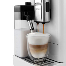 Kavos Aparatas - De'Longhi Rivelia EXAM440.55.W Pilnai Automatinė Espresso Mašina 1.4L Su Malūnėliu Ir Putokliu Balta
