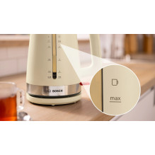 Elektrinis Virdulys - Bosch MyMoment 1.7L 2400W Belaidis 360° Pagrindas Kreminis