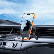 Tech-Protect V21 MagSafe Car Holder with 25W QI2.2 Inductive Charger for Cockpit / Windshield / Air Vent - Black