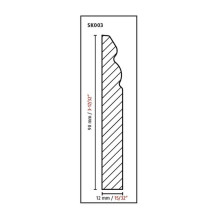 FLEXIBLE SKIRTINGBOARD SK003 2.4M12X90MM FLEXIBLE SKIRTINGBOARD SK003 2.4M12X90MM