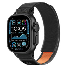 Tech-Protect Nylon Elite Strap for Apple Watch 44 / 45 / 46 / 49 mm - Black &amp; Orange