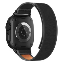 Tech-Protect Nylon Elite Strap for Apple Watch 44 / 45 / 46 / 49 mm - Black &amp; Orange