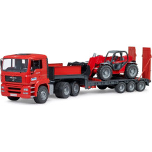 Set Bruder Loader &amp; telehandler MAN TGA 02774, black / red