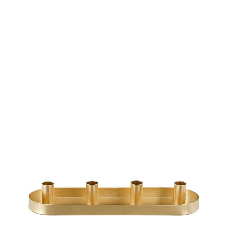 Candle holder Mica 1159686, iron, 3 cm, gold