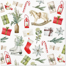 Christmas paper napkins,...