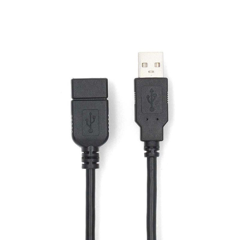 Kabelis Emos USB 2.0 A M - USB 2.0 A F 3m juoda