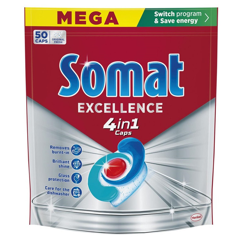 Dishwasher capsules Somat Excellence, 50 pcs