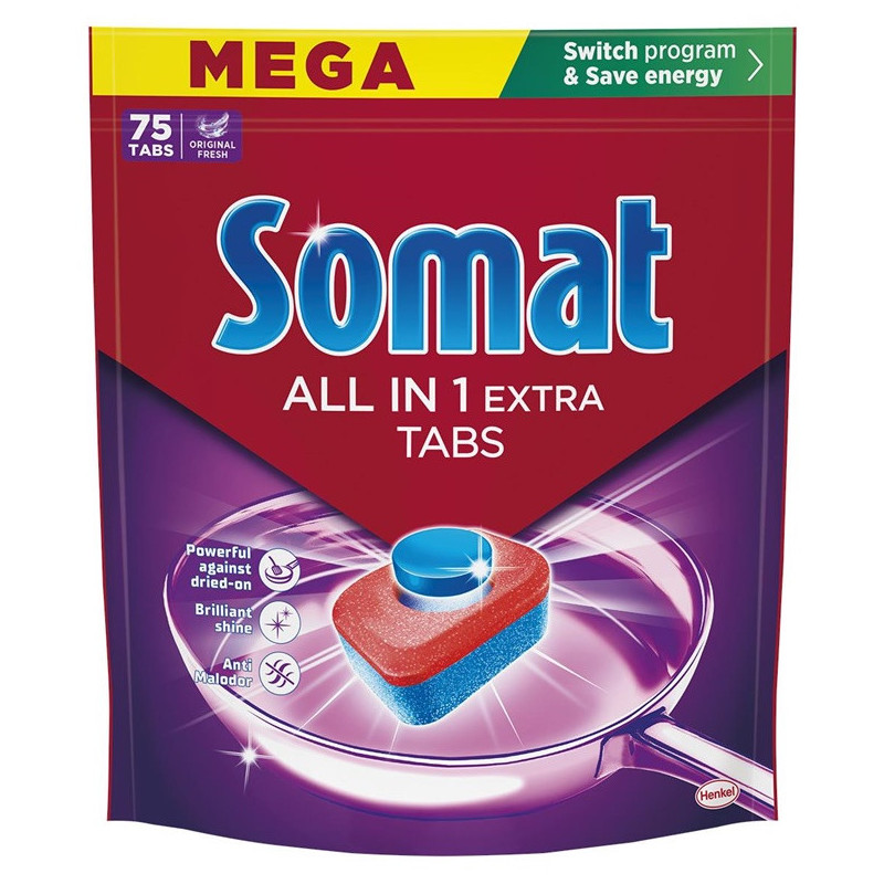Dishwasher tablets Somat All in 1 Extra, 75 pcs