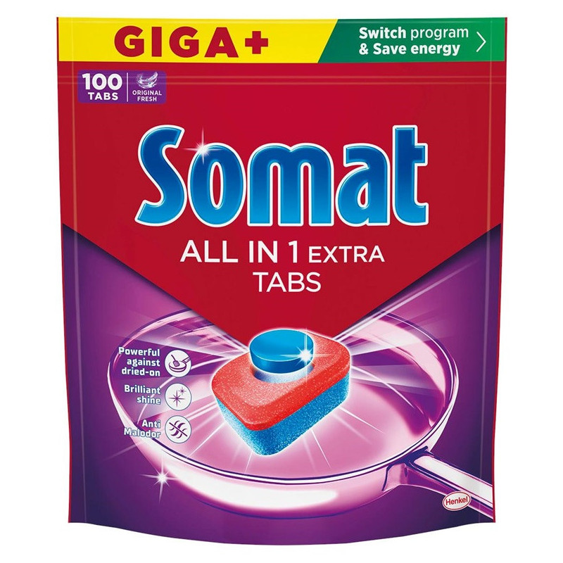Dishwasher tablets Somat Extra, 100 pcs