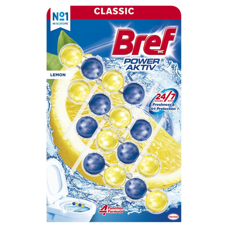 Toilet soap Bref Power Active Lemon, 200 g