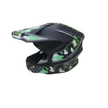Motociklininko šalmas HD-806, M (57-58 cm), juoda / žalia