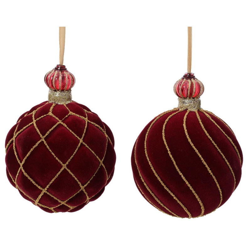 Christmas Tree toy Velvet, 10 cm, glass
