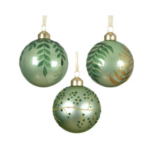 Christmas Tree toy Leaves, 8 cm, glass