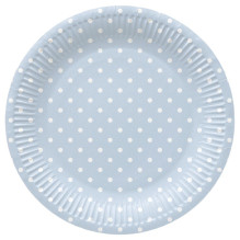Disposable plates PAW Blue Dots, Ø 23 cm, 8 pcs