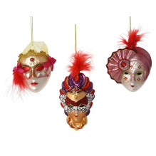 Christmas Tree toy Mask, 10 cm, glass