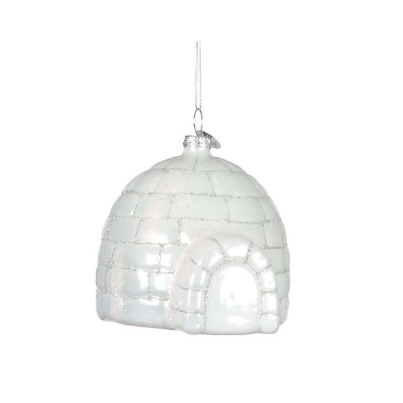 Christmas Tree toy, white, 8.1 cm, glass