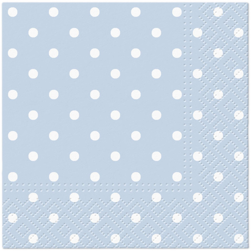 Tissue PAW Blue Dots, 25 cm x 25 cm, 20 pcs