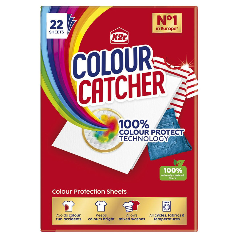 SHEETS WASHING K2R COLOUR CATCHER 22PCS