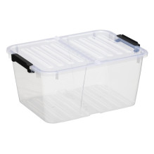 Storage box with lid Plast Team, 15l, 39.4x29.5x18.5cm