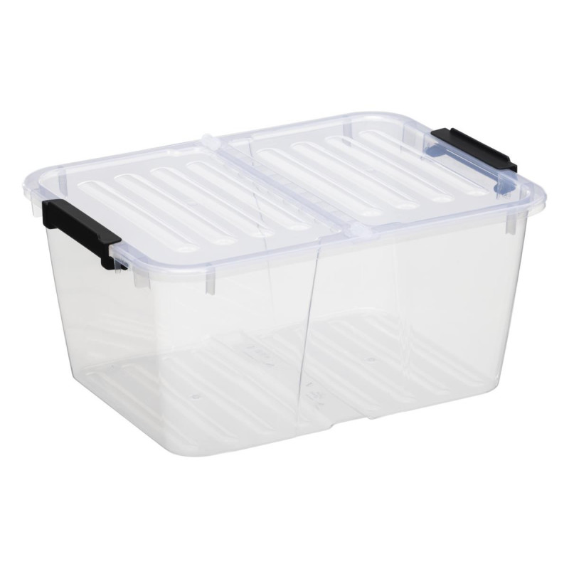 Storage box with lid Plast Team, 15l, 39.4x29.5x18.5cm