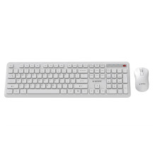 Gembird KBS-WPS-01 Slim Pro Business wireless desktop set, white, US layout Gembird KBS-WPS-01 Slim Pro Business wireless desktop set, white, US layout