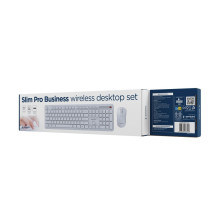„Gembird KBS-WPS-01 Slim Pro Business“ belaidis darbalaukio rinkinys, baltas, JAV išdėstymas