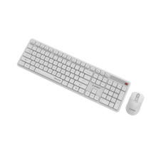 „Gembird KBS-WMS-01-W Silent key Pro Business“ belaidis darbalaukio rinkinys, baltas, JAV išdėstymas