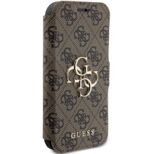 Guess 4G Metal Logo case for iPhone 15 Pro Max - brown