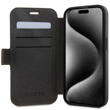 Guess 4G Metal Logo case for iPhone 15 Pro Max - brown