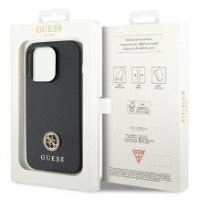 Guess GUHCP15XPS4DGPK iPhone 15 Pro Max 6.7" black / black hardcase Strass Metal Logo