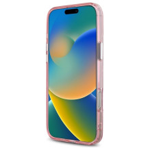 Karl Lagerfeld IML monograma Karl Choupette Head MagSafe iPhone 16 Pro dėklas – rožinis