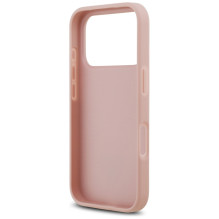 „Guess“ „iPhone 17 Pro“ dėklas „Rhinestone Triangle Logo“ – rožinis