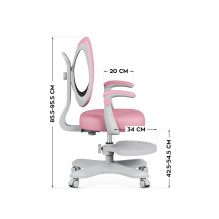 Office chair - MARK ADLER Junior 4.6 Ergonomic swivel with armrests pink Office chair - MARK ADLER Junior 4.6 Ergonomic swivel with armrests pink