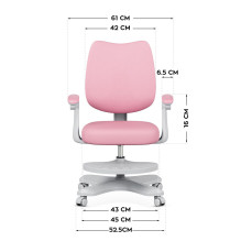 Office chair - MARK ADLER Junior 4.6 Ergonomic swivel with armrests pink Office chair - MARK ADLER Junior 4.6 Ergonomic swivel with armrests pink