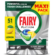CAPS DISWASHI FAIRY PLATINUM LEMON 51PCE CAPS DISWASHI FAIRY PLATINUM LEMON 51PCE
