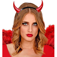 Hair bow devil Widmann, red, plastic