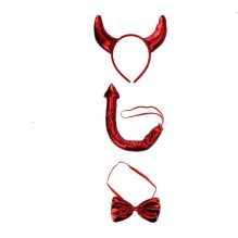 Hair bow devil Widmann 5487N, black, plastic