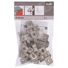 Hinge for furniture Suki, 2.6 cm, 95 °, nickel, 2 pcs